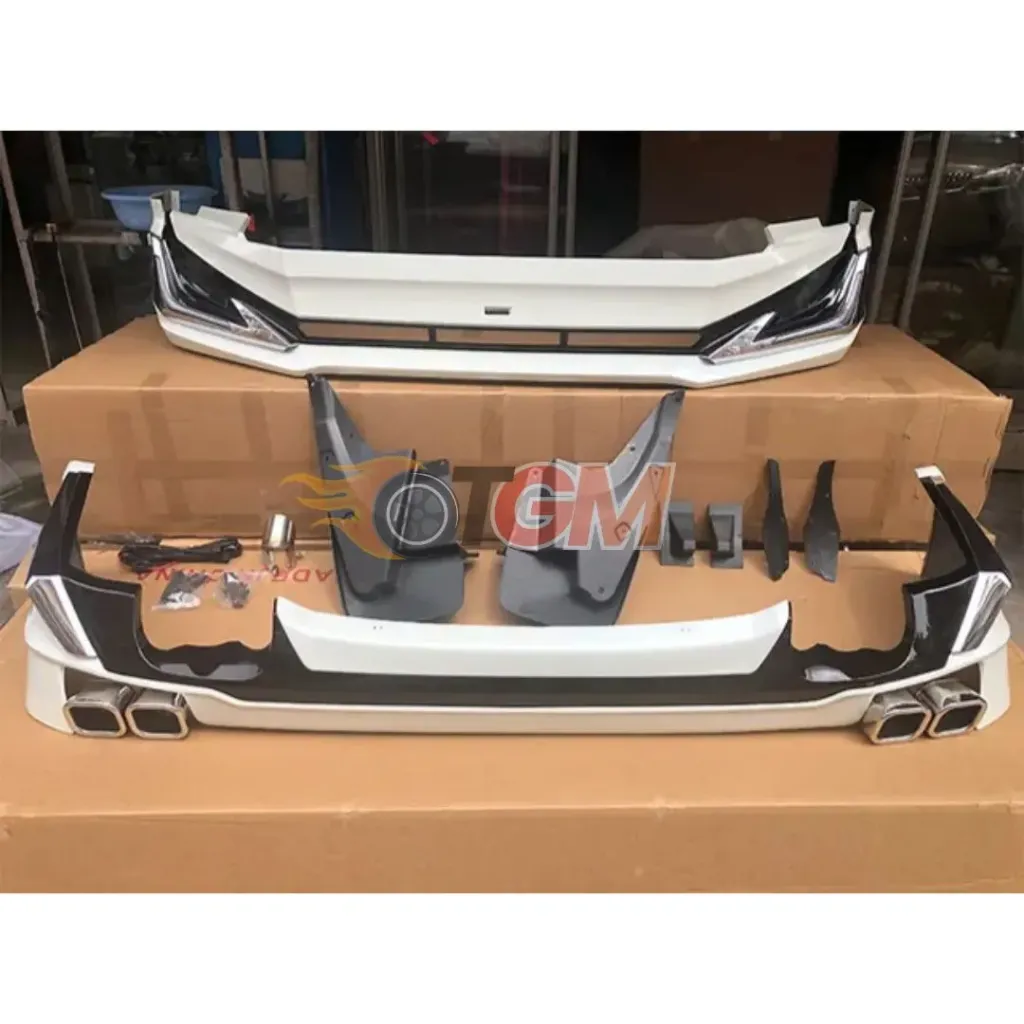 Front & Rear Bumper Lip Toyota Prado 150 2018 Model Modellista Type Without LED