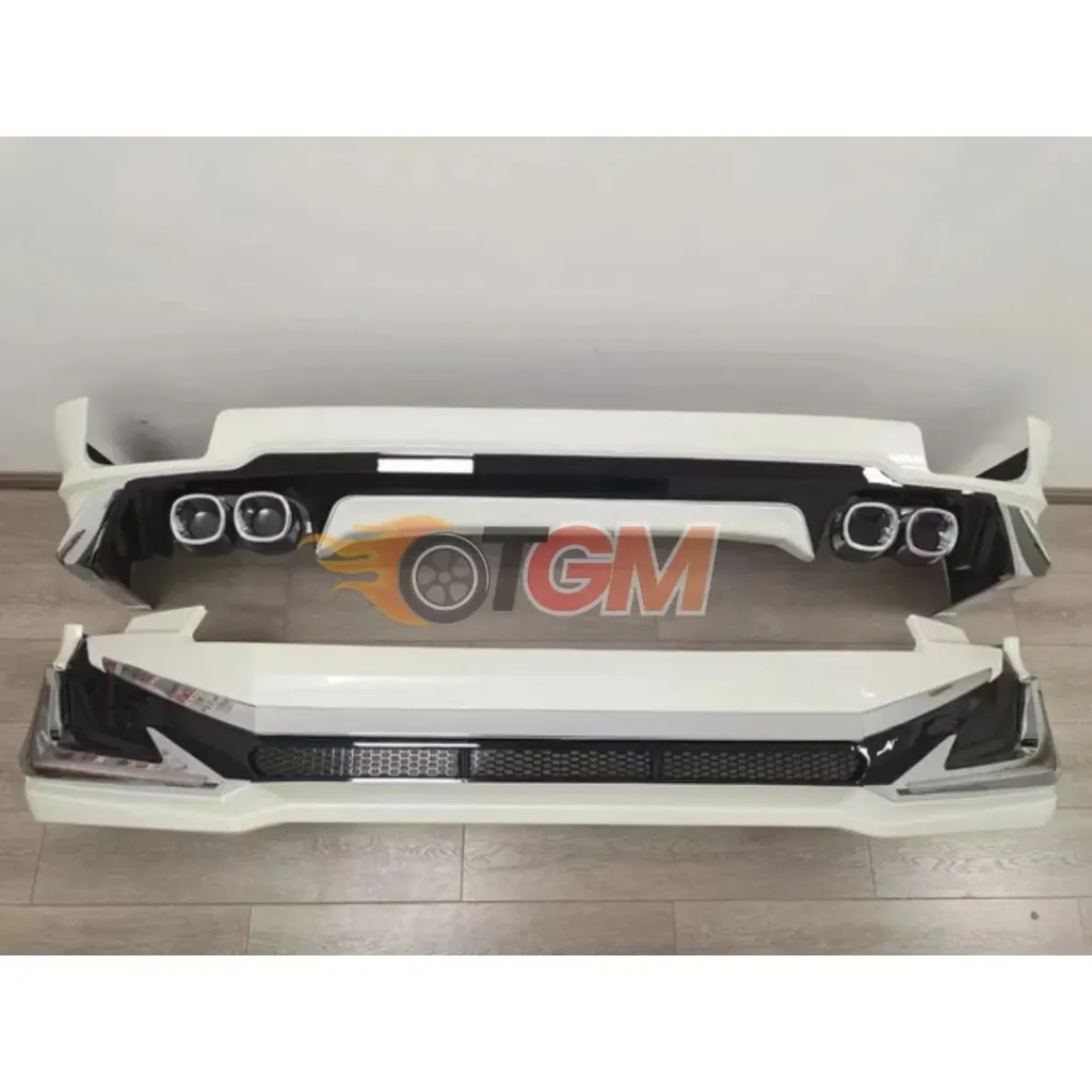 Front & Rear Bumper Lip Toyota Prado 150 2018 Model Modellista Type With LED