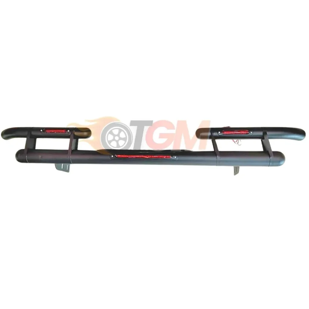 Rear Bumper Guard Prado Fj 150 with LED Black