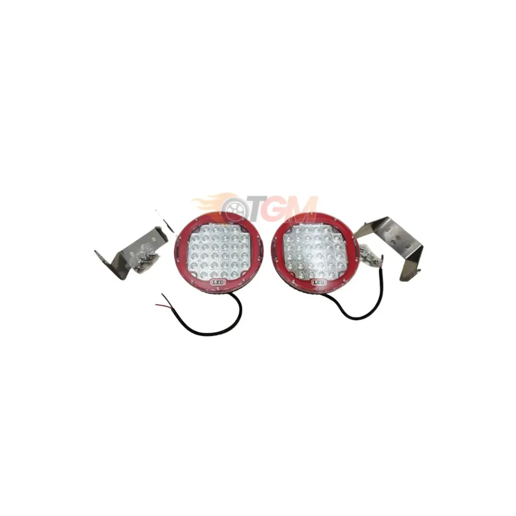 9 Inch LED Flood Lights Red Pair