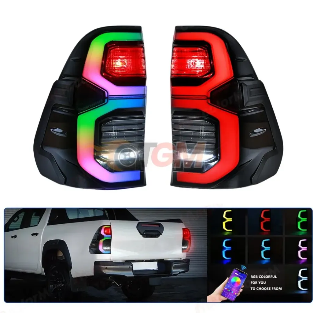 Tail Lamps Hilux Revo Bi- Colour Aftermarket LED